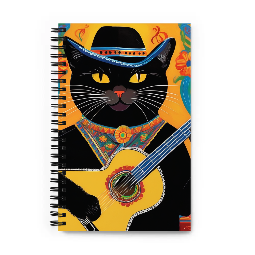 PugMug Custom Black Exotic Cat Spiral Notebook