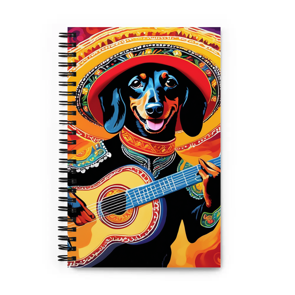 PugMug Custom Black Dachshund Spiral Notebook