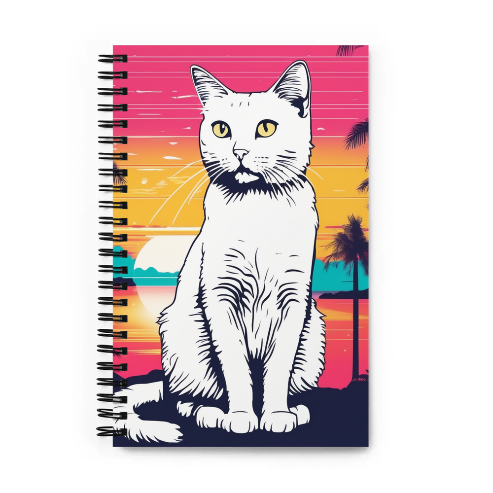 PugMug Custom White Companion Cat Spiral Notebook