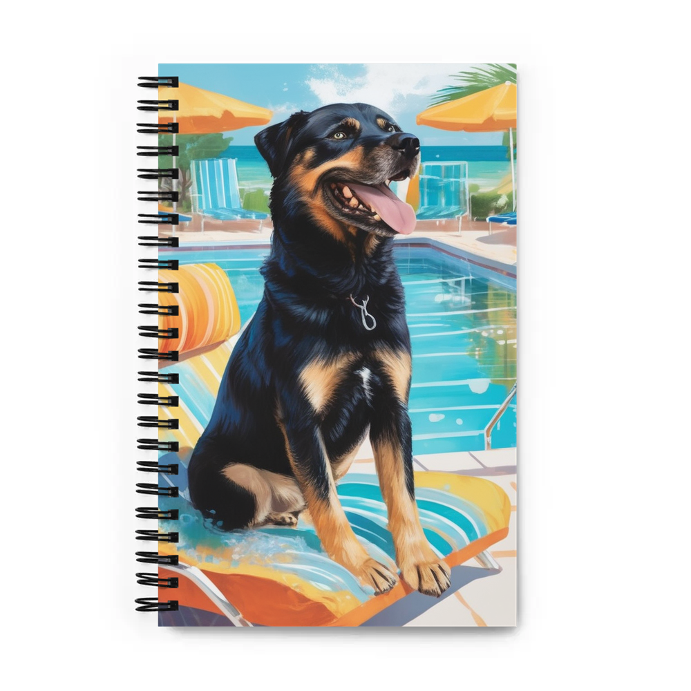 PugMug Custom Blue Spiral Notebook