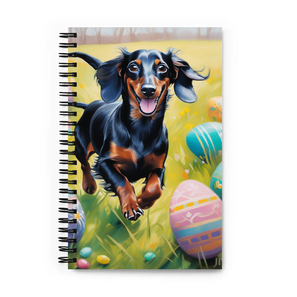 PugMug Custom Black Dachshund Spiral Notebook