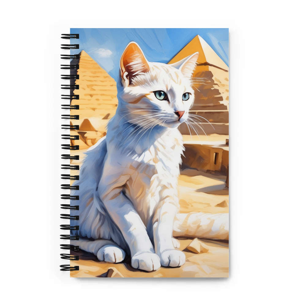 PugMug Custom White Companion Cat Spiral Notebook
