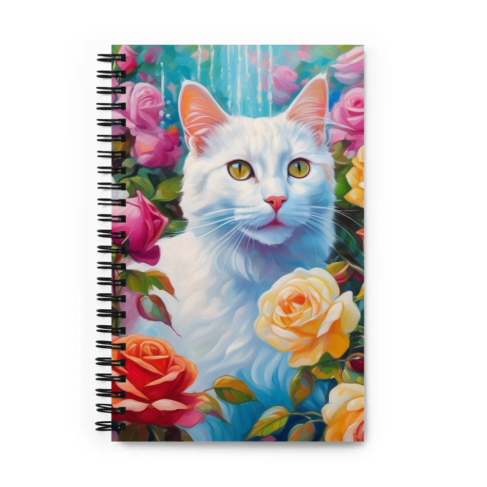 PugMug Custom White Companion Cat Spiral Notebook