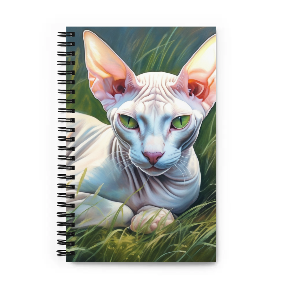 PugMug Custom White Sphynx Cat Spiral Notebook