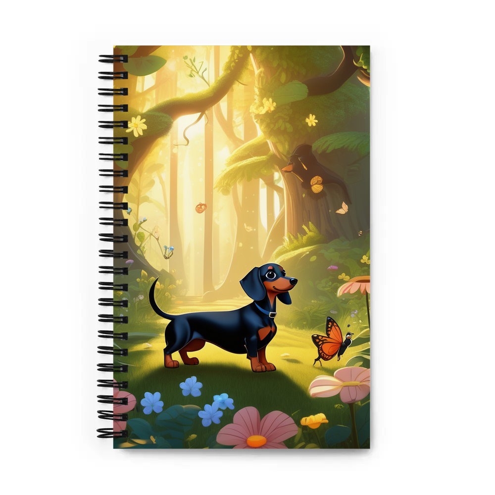 PugMug Custom Black Dachshund Spiral Notebook