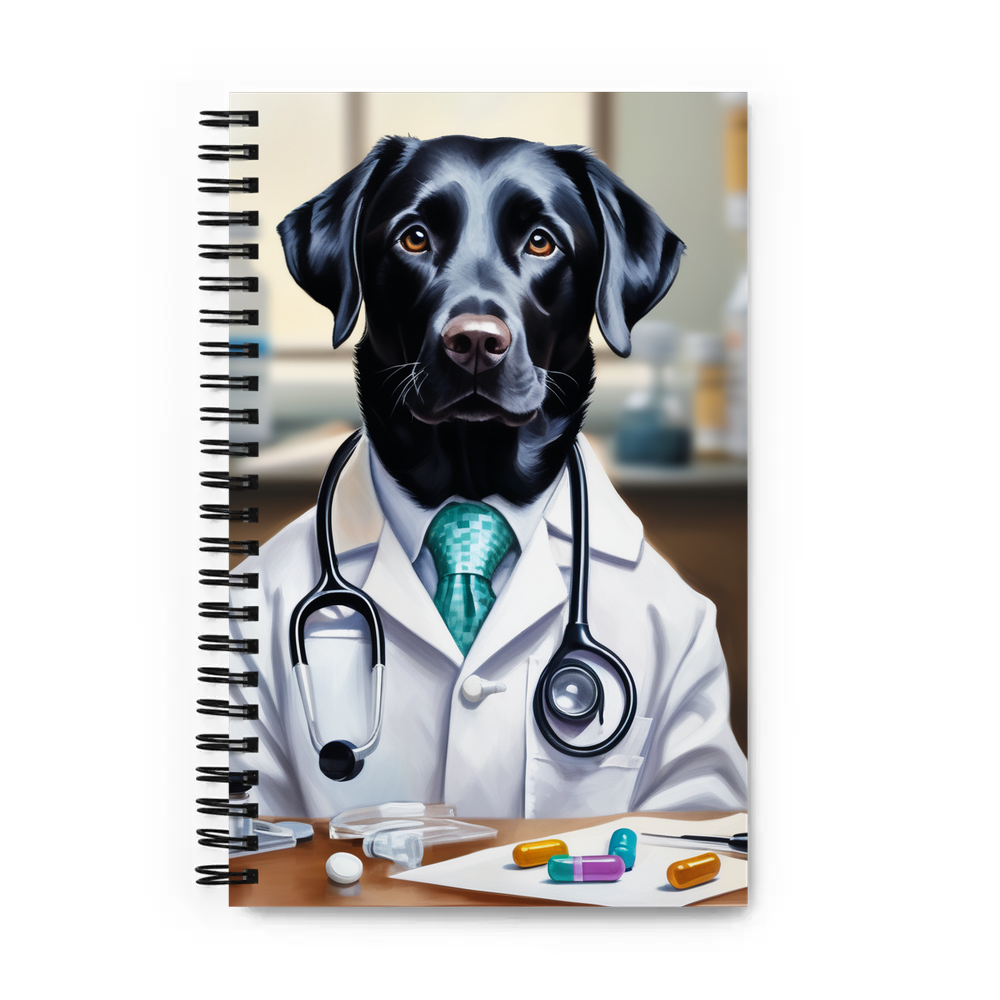 PugMug Custom Black Labrador Retriever Spiral Notebook