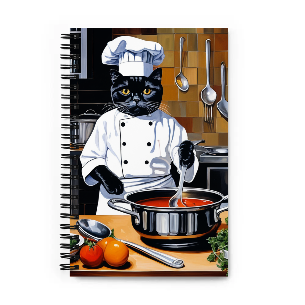 PugMug Custom Black Scottish Fold Cat Spiral Notebook