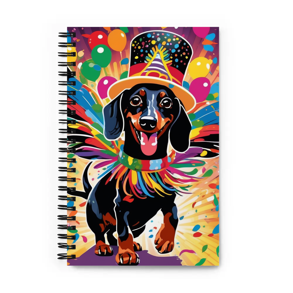 PugMug Custom Black Dachshund Spiral Notebook