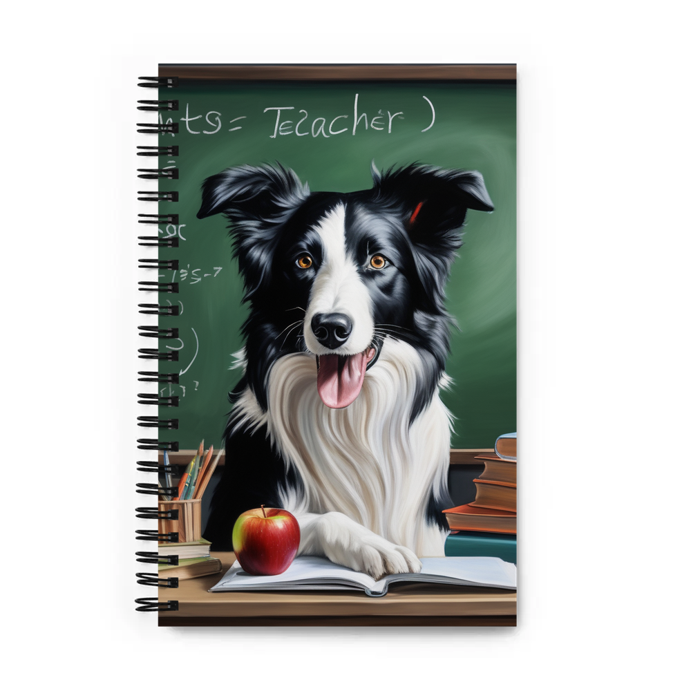 PugMug Custom Border Collie Spiral Notebook