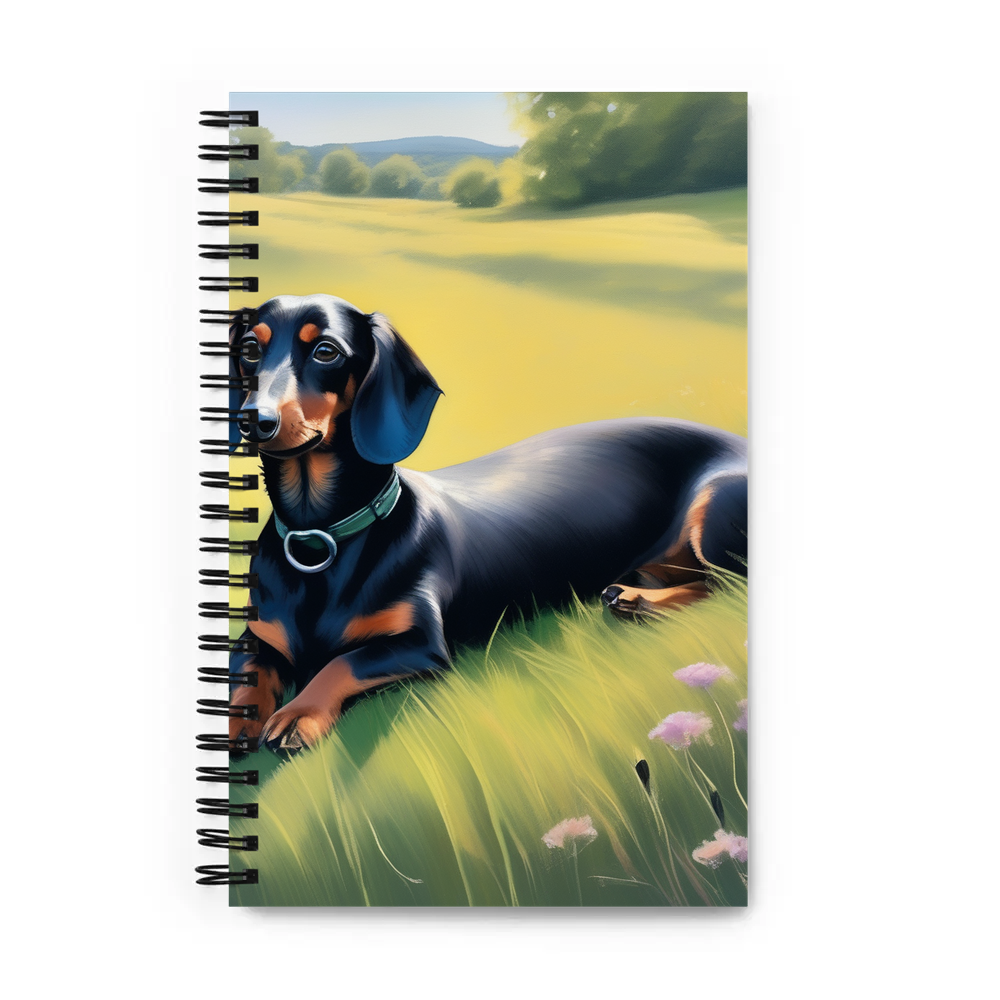 PugMug Custom Black Dachshund Spiral Notebook