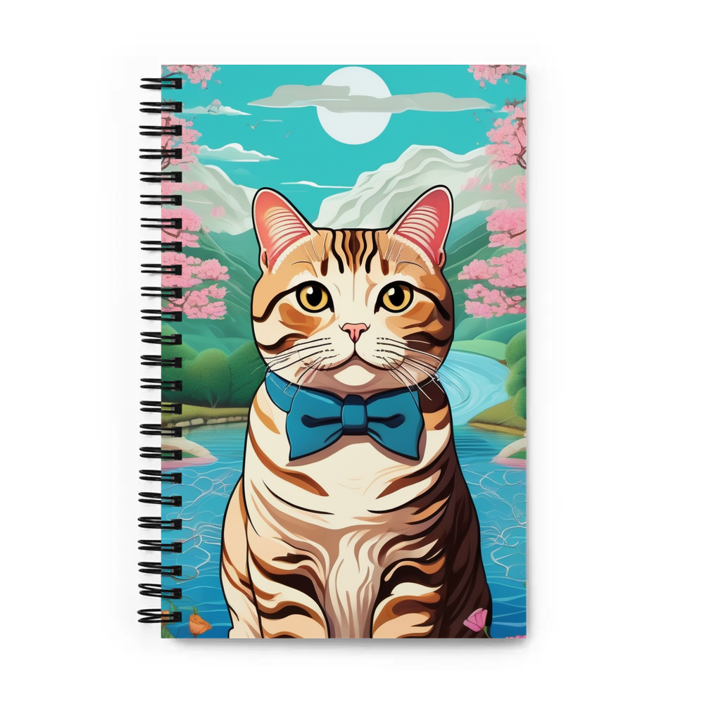 PugMug Custom Tabby Scottish Fold Cat Spiral Notebook