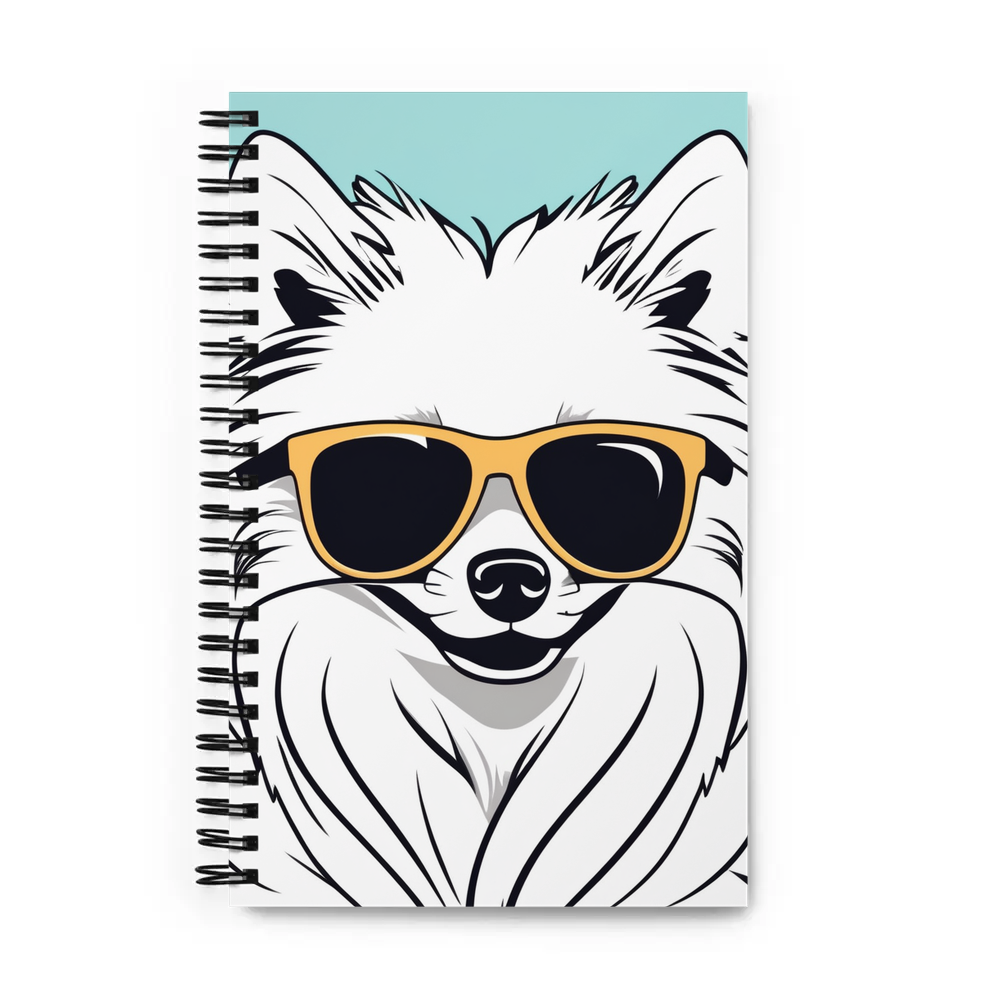 PugMug Custom White Pomeranian Spiral Notebook
