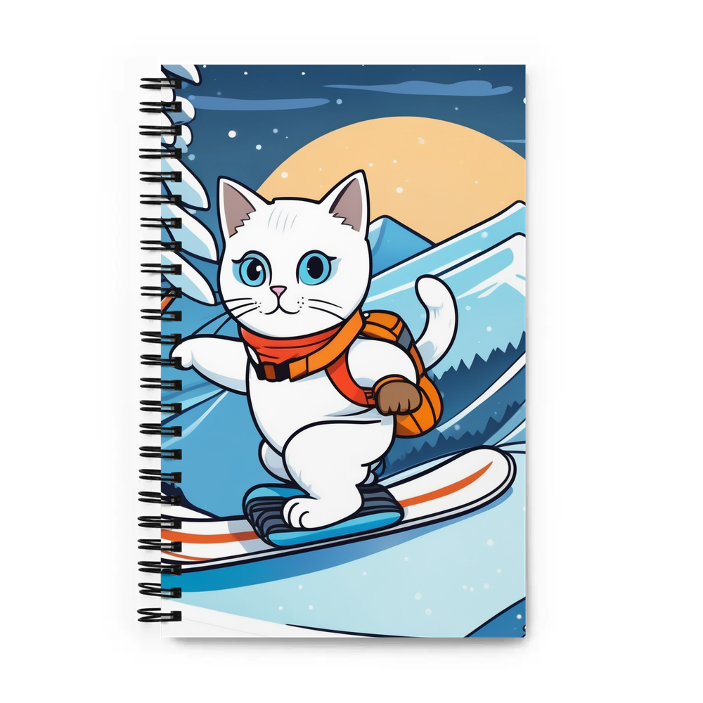 PugMug Custom White Companion Cat Spiral Notebook