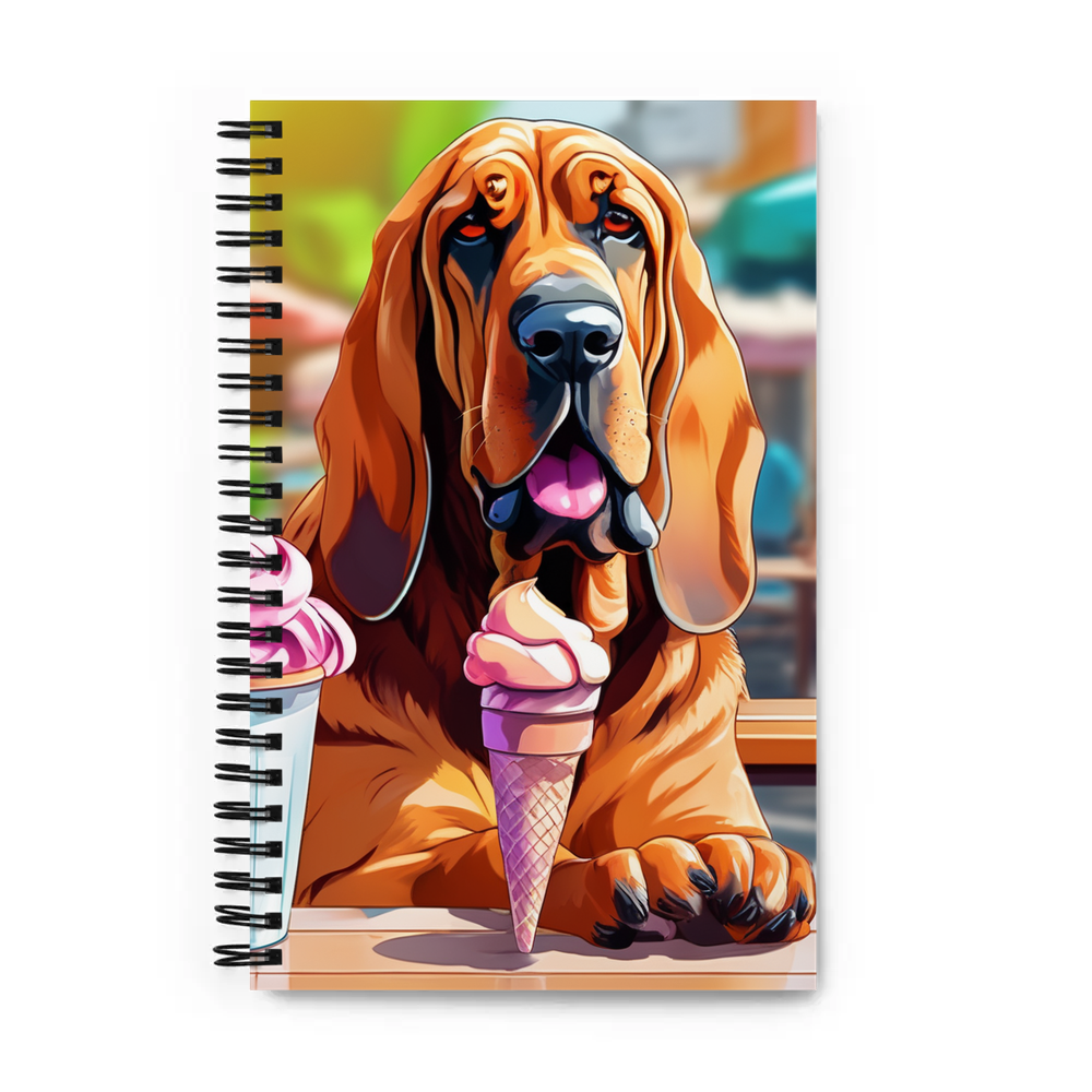 PugMug Custom Bloodhound Spiral Notebook