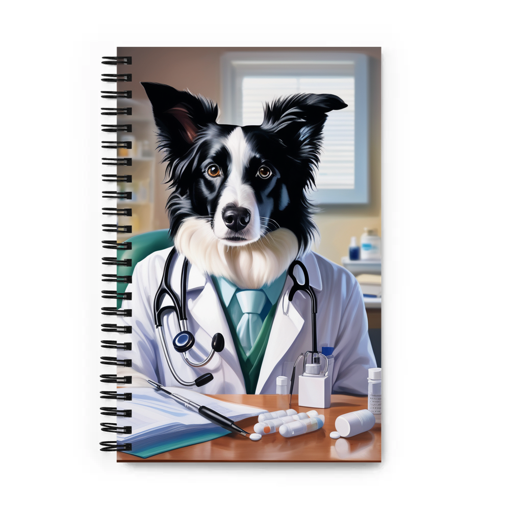 PugMug Custom Border Collie Spiral Notebook