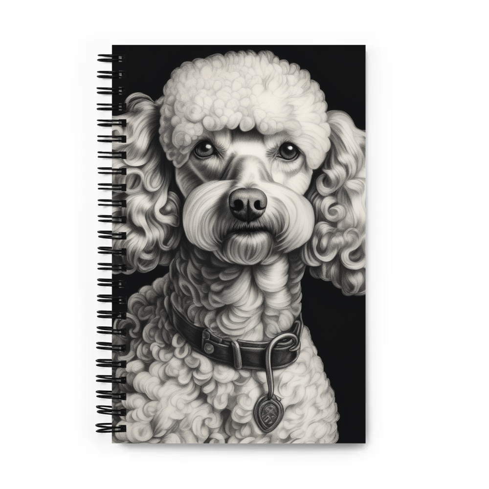 PugMug Custom White Poodle Spiral Notebook