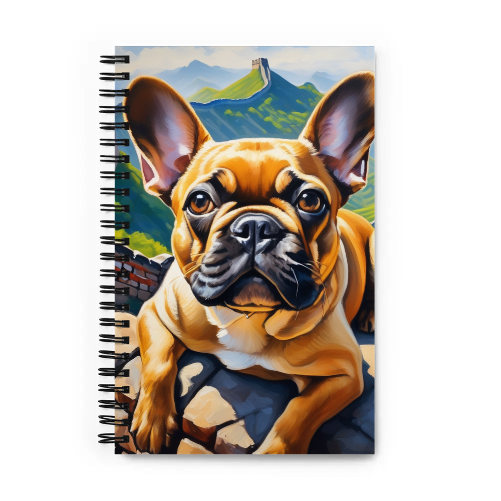 PugMug Custom Tan French Bulldog Spiral Notebook