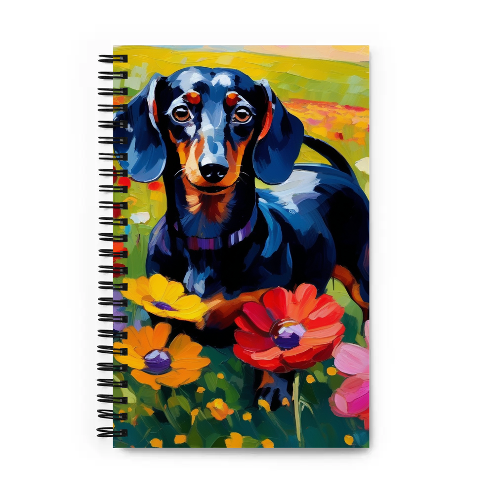 PugMug Custom Black Dachshund Spiral Notebook
