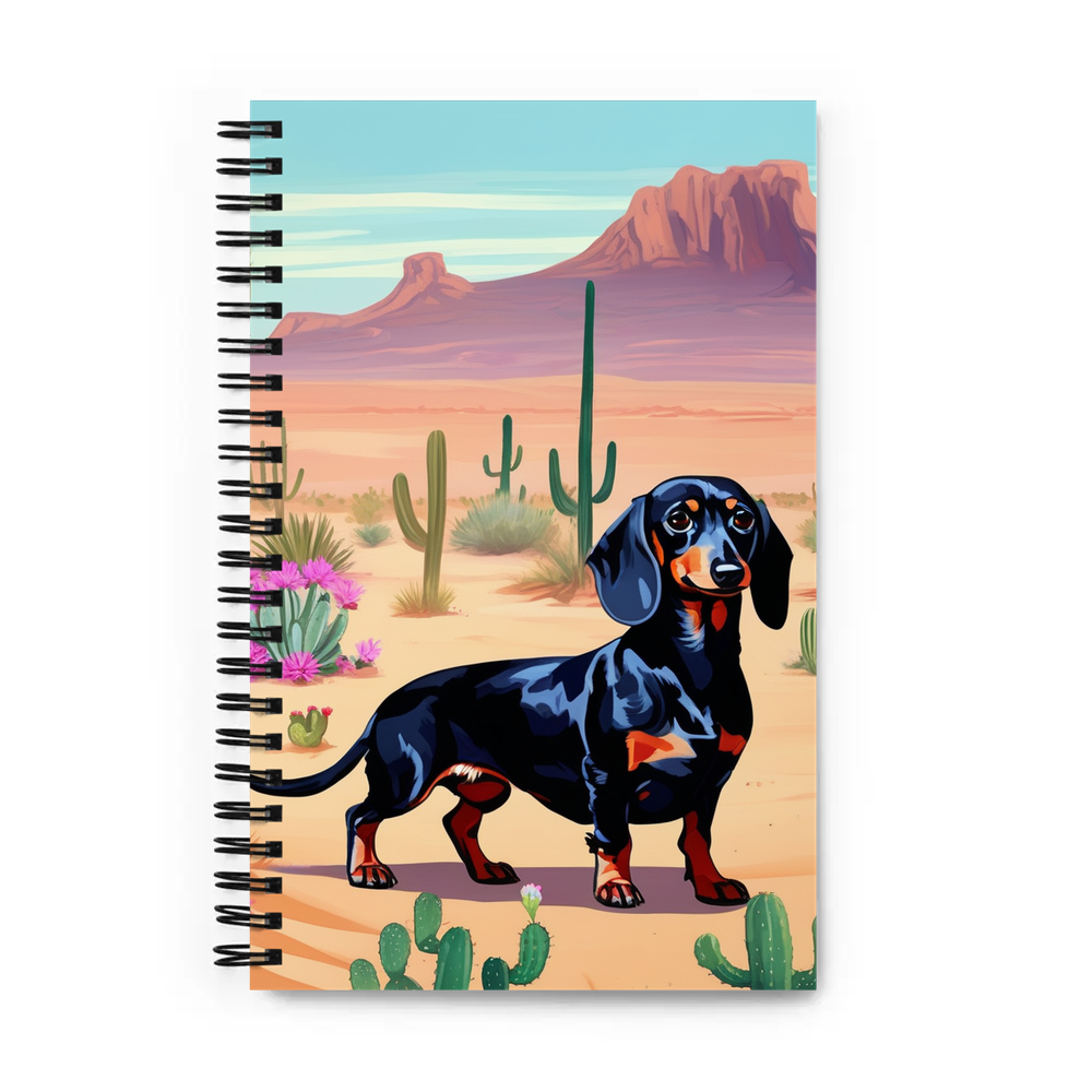 PugMug Custom Black Dachshund Spiral Notebook