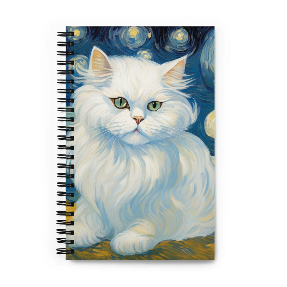 PugMug Custom White Persian Cat Spiral Notebook