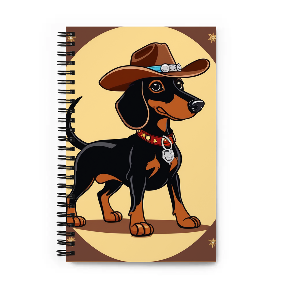 PugMug Custom Black Dachshund Spiral Notebook