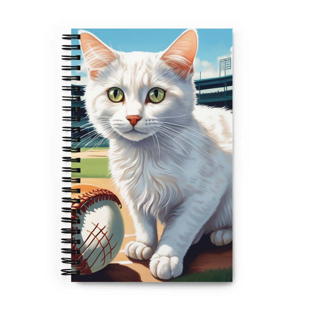 PugMug Custom White Companion Cat Spiral Notebook