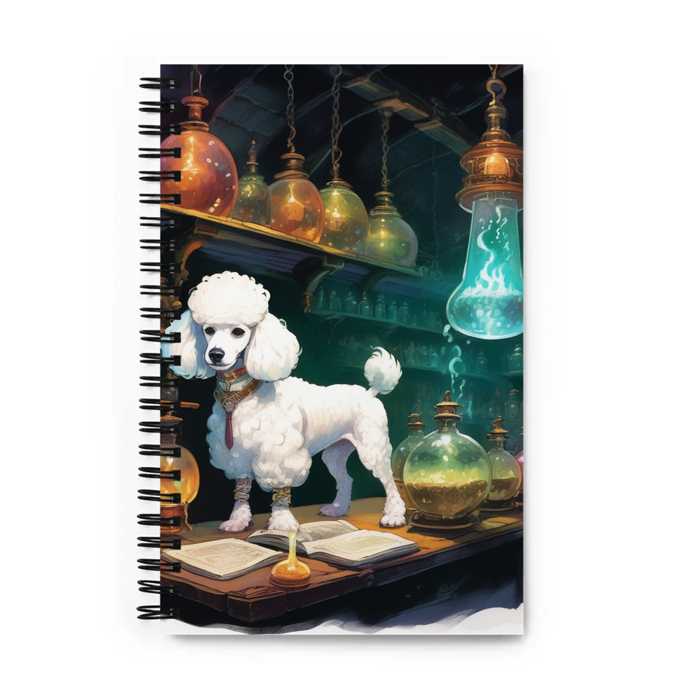 PugMug Custom White Poodle Spiral Notebook
