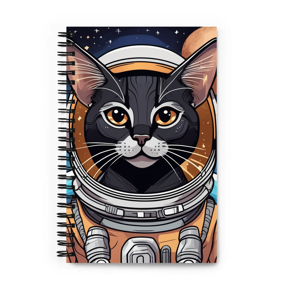 PugMug Custom Black Abyssinian Cat Spiral Notebook