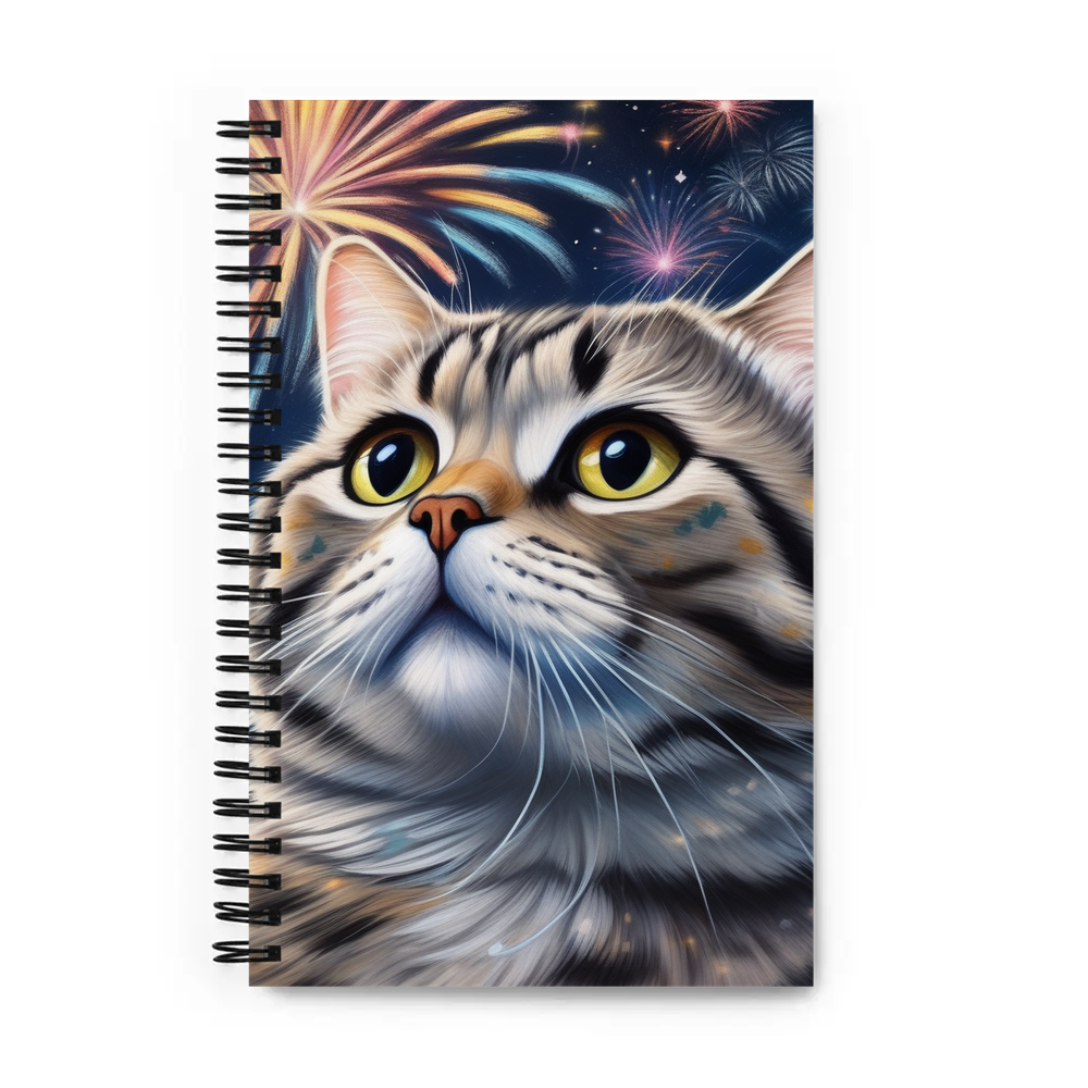 PugMug Custom Tabby Scottish Fold Cat Spiral Notebook