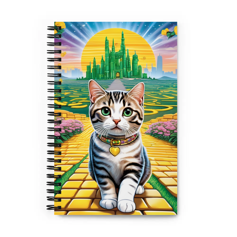PugMug Custom Tabby Scottish Fold Cat Spiral Notebook
