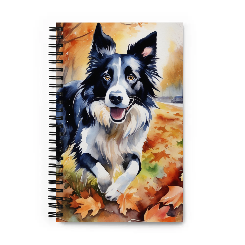 PugMug Custom Border Collie Spiral Notebook