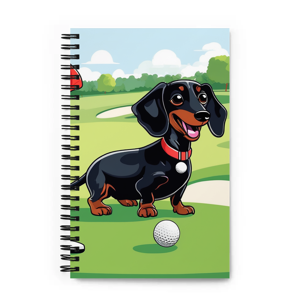 PugMug Custom Black Dachshund Spiral Notebook