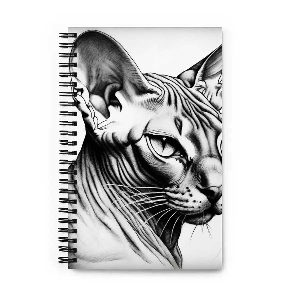 PugMug Custom Tabby Sphynx Cat Spiral Notebook