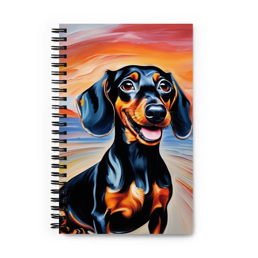PugMug Custom Black Dachshund Spiral Notebook