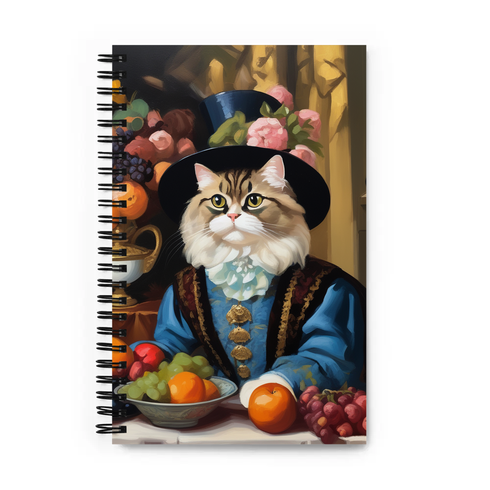 PugMug Custom Tabby Persian Cat Spiral Notebook