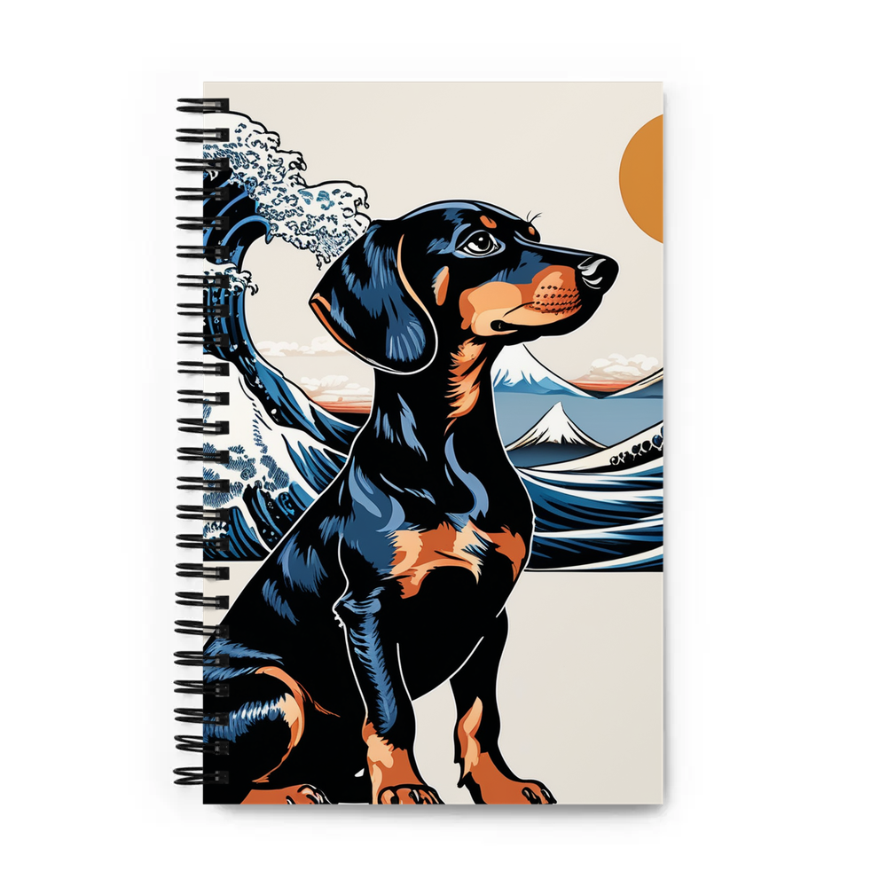 PugMug Custom Black Dachshund Spiral Notebook