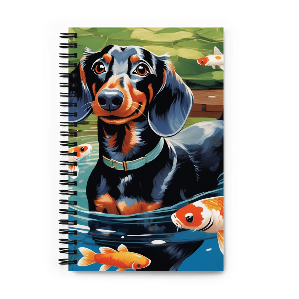 PugMug Custom Black Dachshund Spiral Notebook
