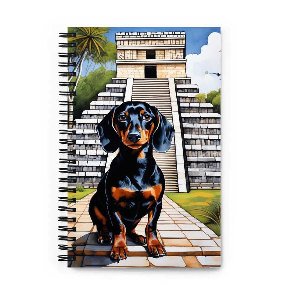 PugMug Custom Black Dachshund Spiral Notebook