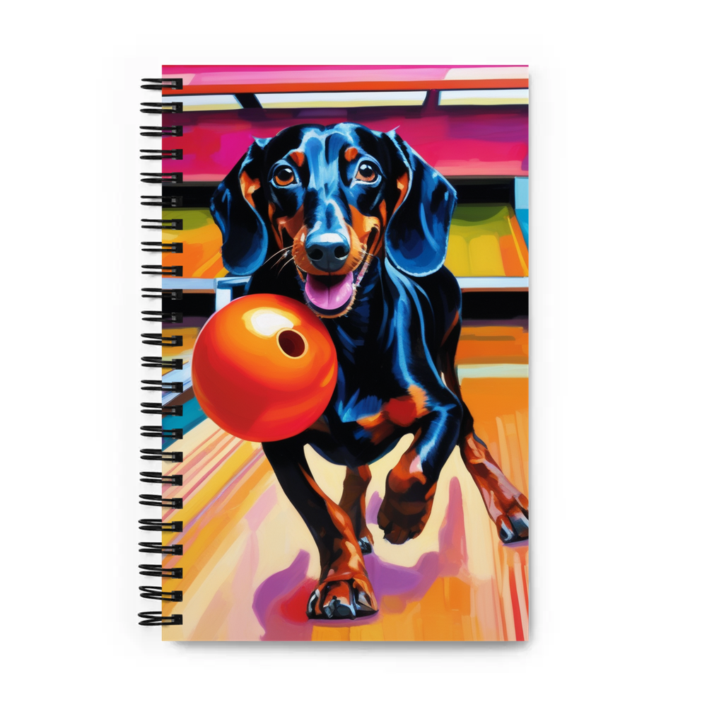 PugMug Custom Black Dachshund Spiral Notebook