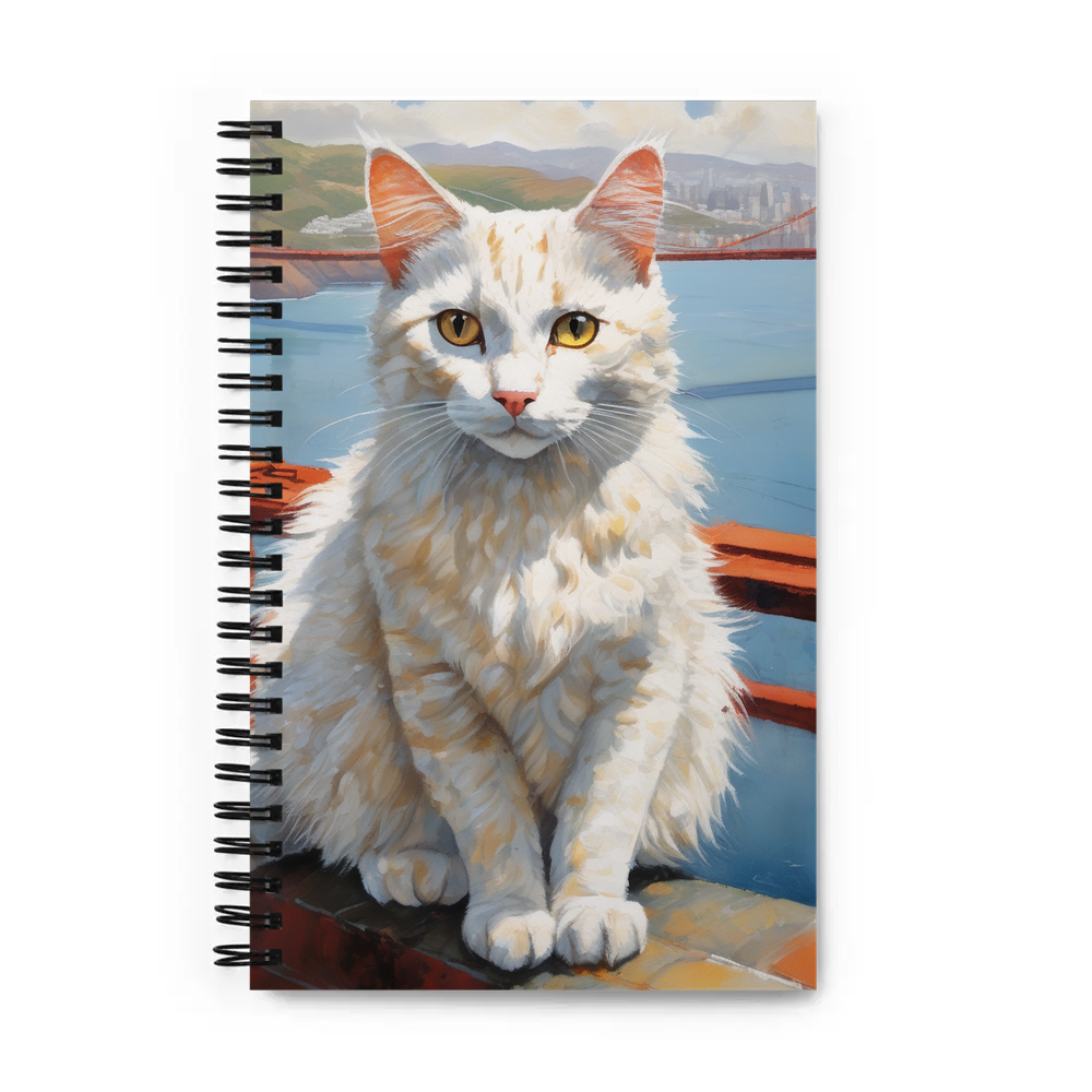 PugMug Custom White Companion Cat Spiral Notebook