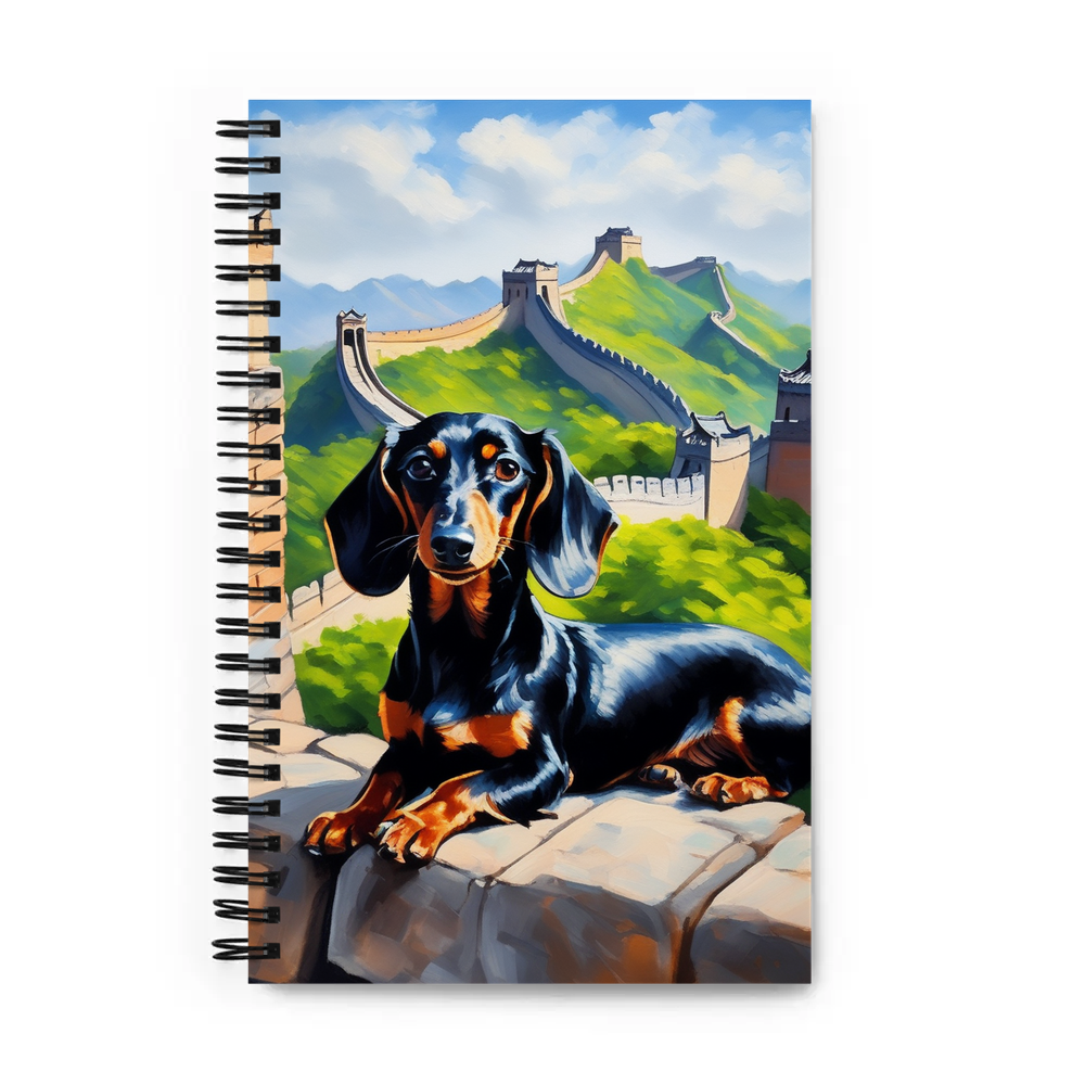 PugMug Custom Black Dachshund Spiral Notebook