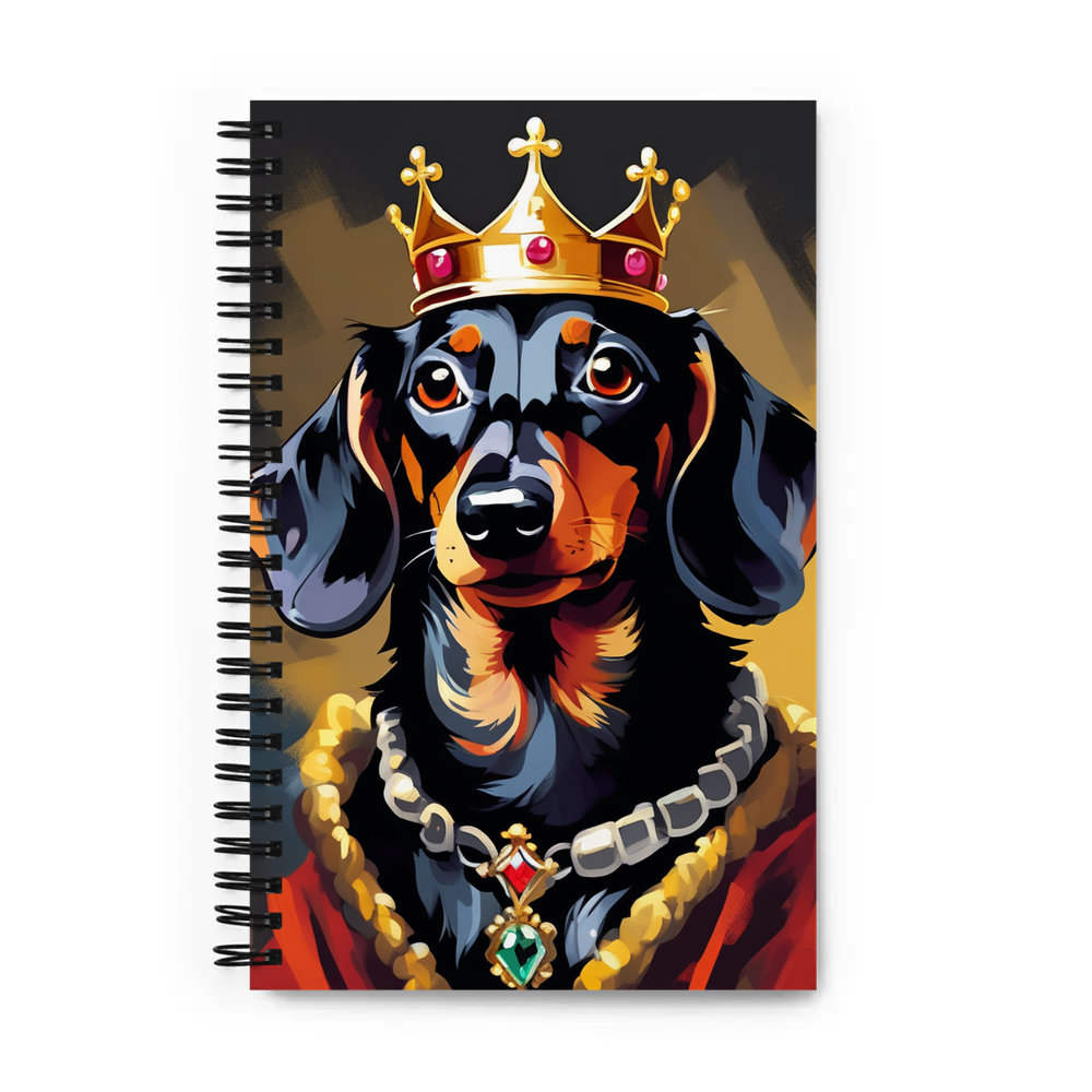 PugMug Custom Black Dachshund Spiral Notebook