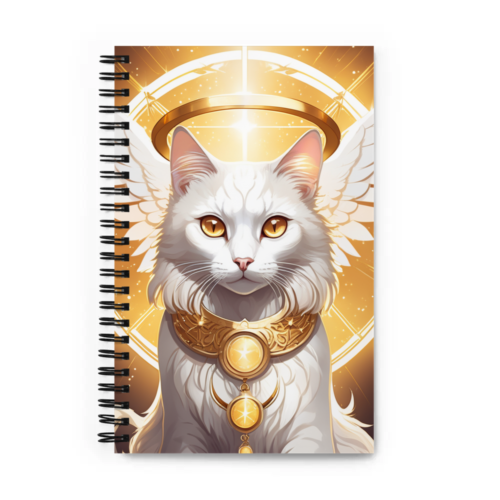 PugMug Custom White Companion Cat Spiral Notebook