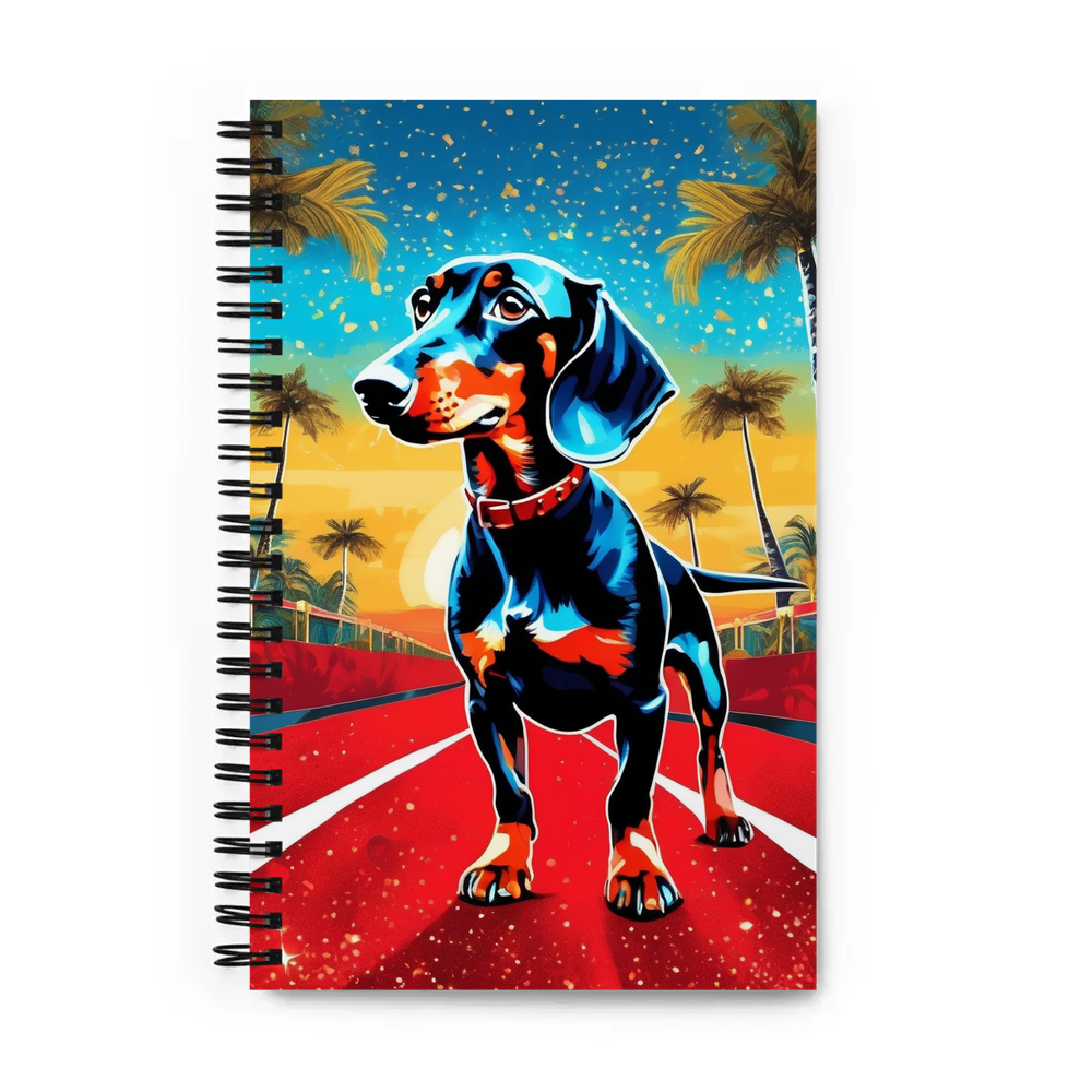PugMug Custom Black Dachshund Spiral Notebook