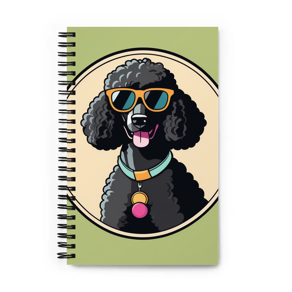 PugMug Custom Black Poodle Spiral Notebook
