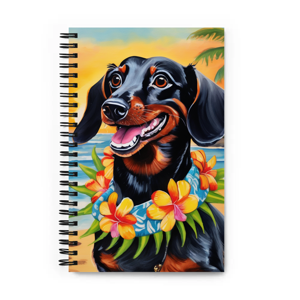 PugMug Custom Black Dachshund Spiral Notebook