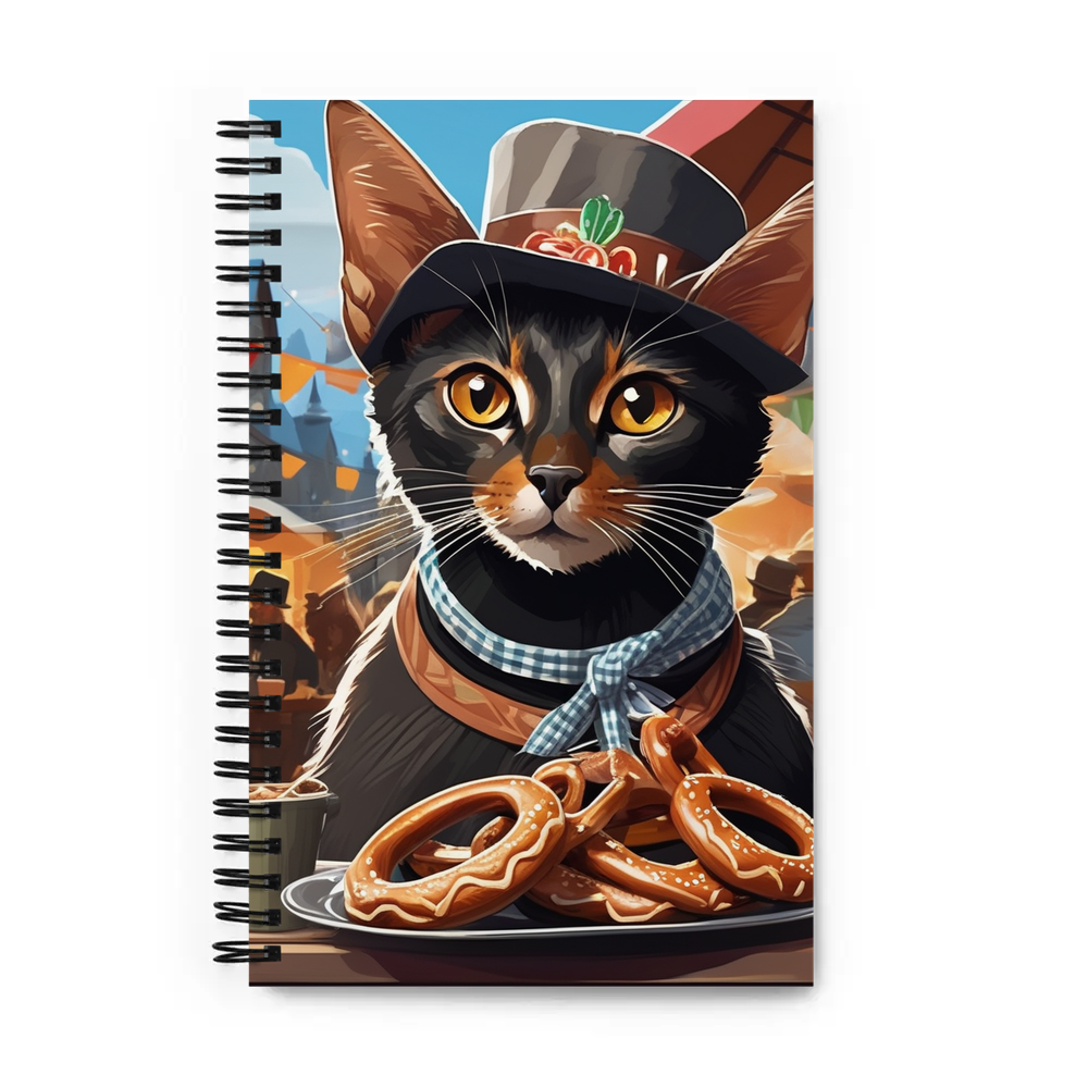 PugMug Custom Black Abyssinian Cat Spiral Notebook