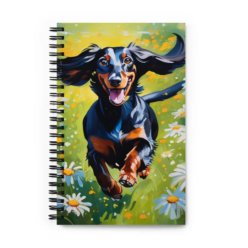 PugMug Custom Black Dachshund Spiral Notebook