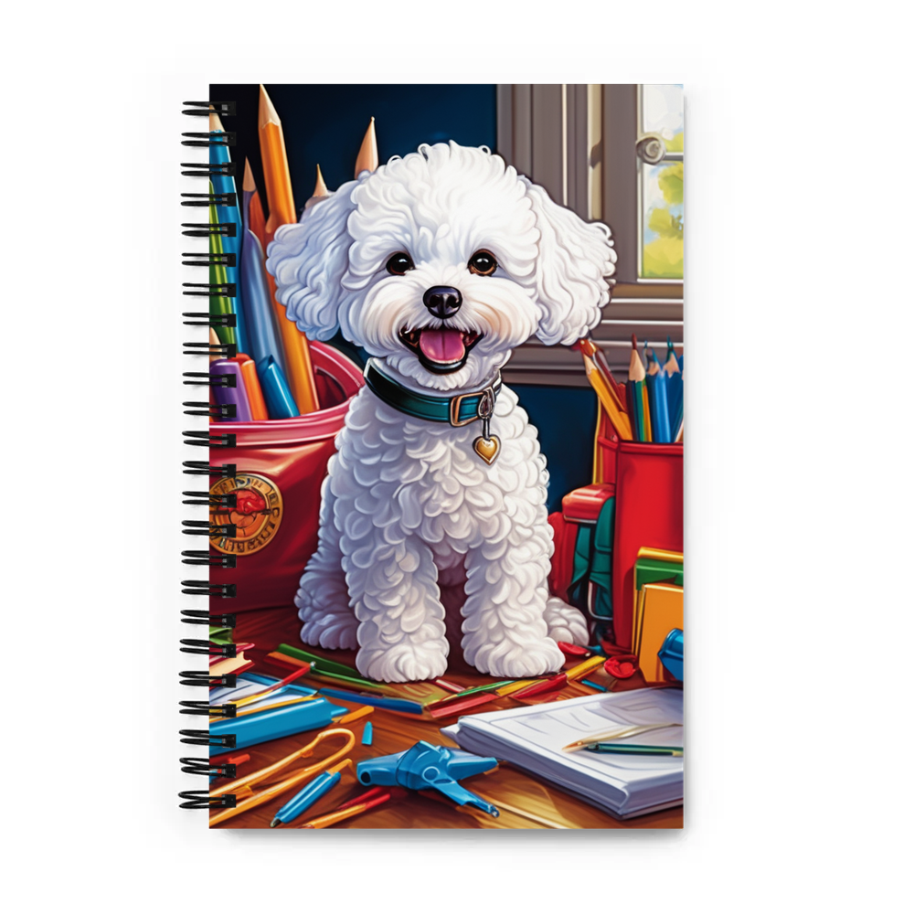 PugMug Custom Bichons Frise Spiral Notebook