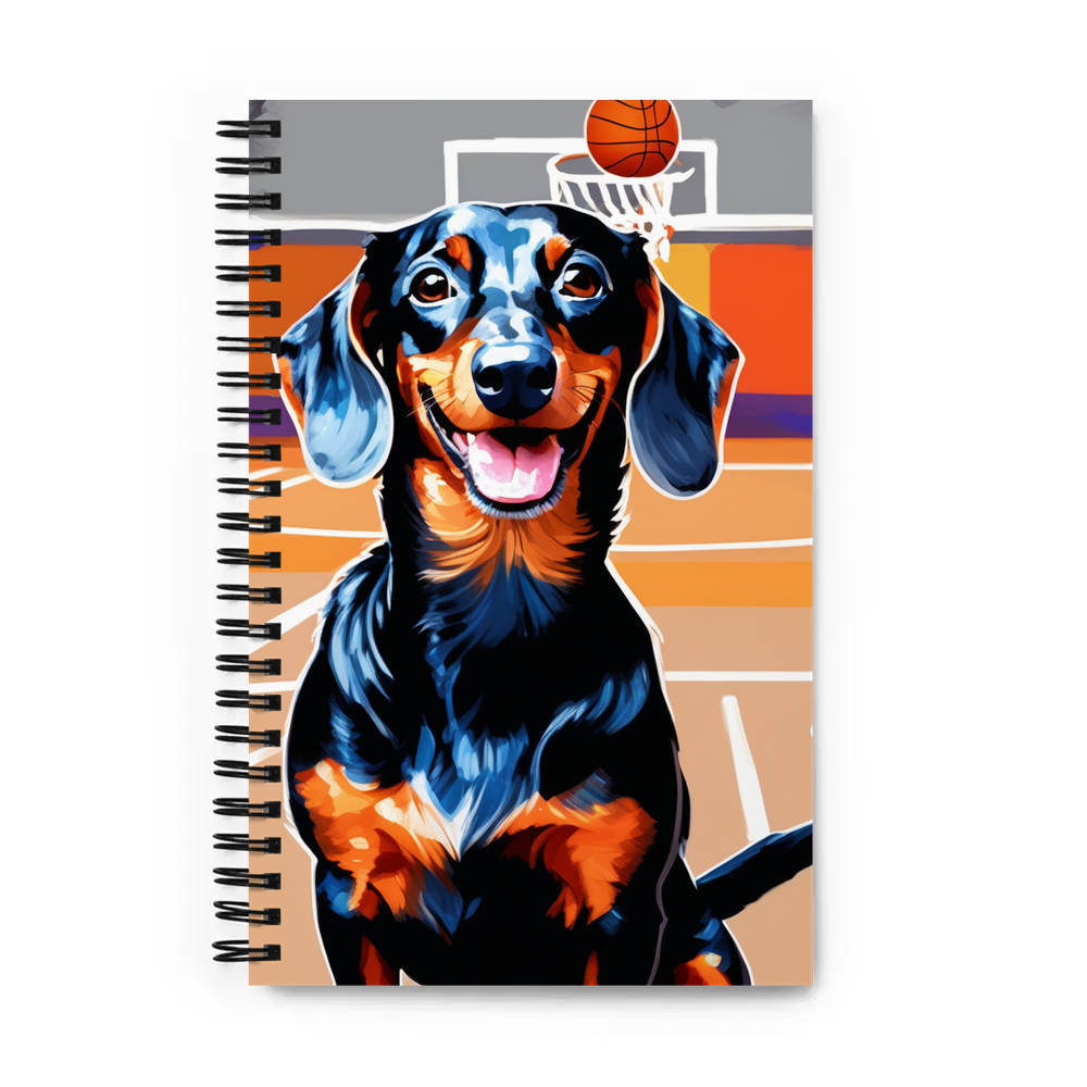 PugMug Custom Black Dachshund Spiral Notebook